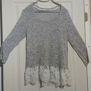 Maurice's Lace Hemmed Sweater